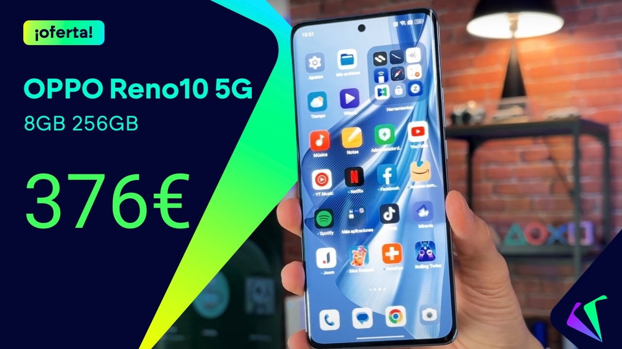 Oppo Reno10 5G 8GB/256GB Azul - Teléfono móvil