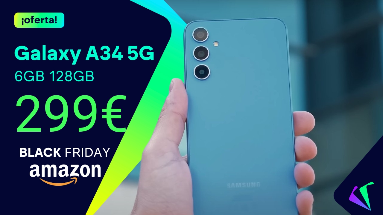 Samsung Galaxy A34 5G con 100 euros de descuento en el Amazon Black